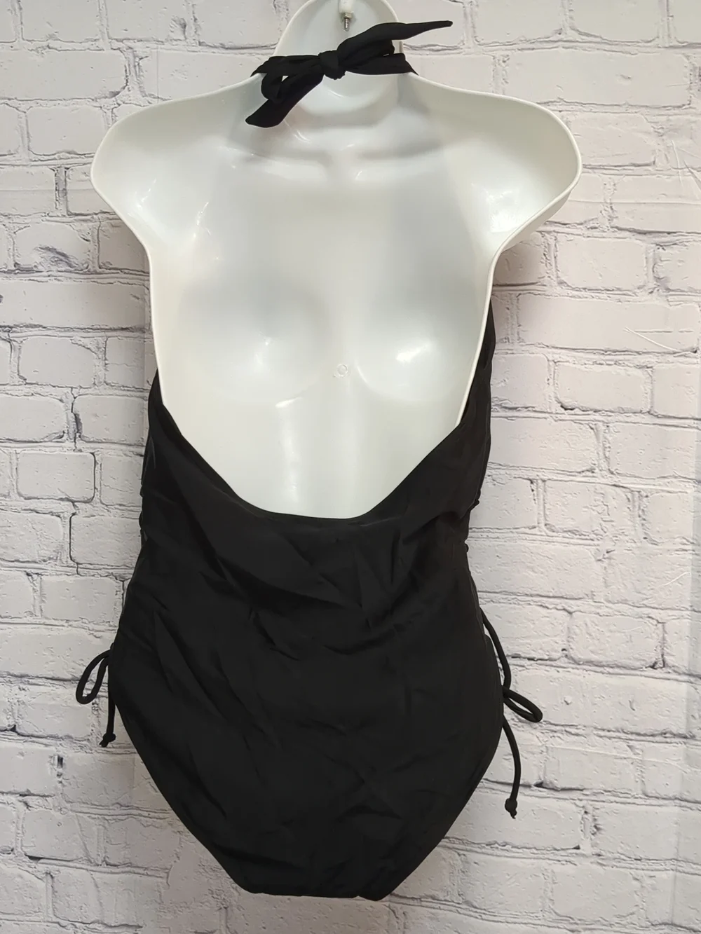 Black Halter One-Piece Swimsuit